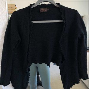 Pure 100% Cashmere children cardigan black